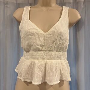 Hollister Cream Sleeveless Top